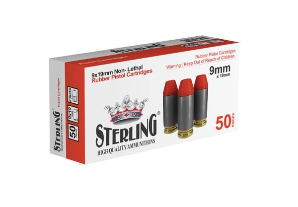 STERLING 9x19 mm Non-Lethal Rubber Pistol Cartridges